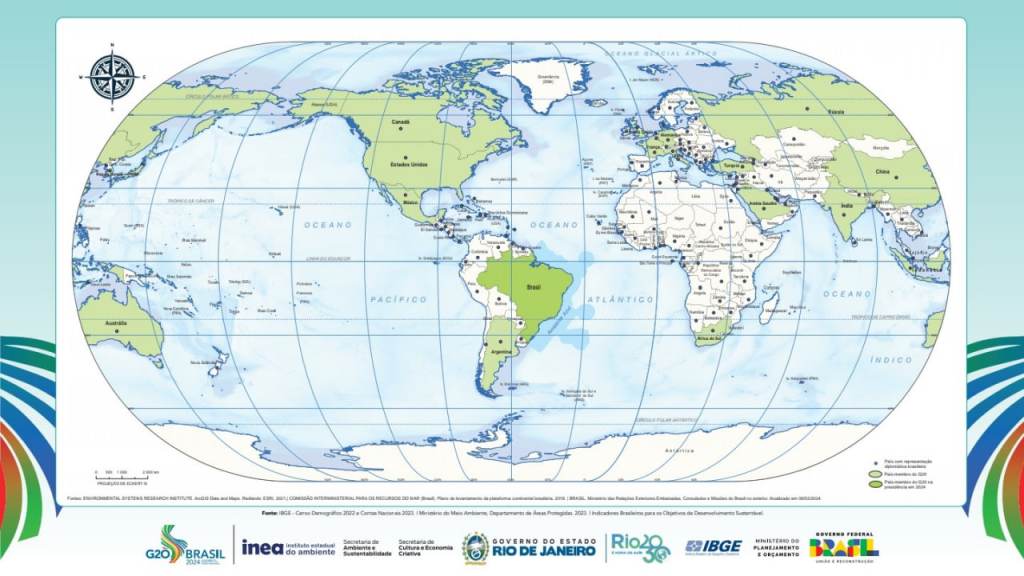 Brasil publicó un mapa mundial que señala a las Islas Malvinas como territorio&nbsp;argentino