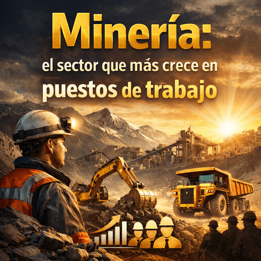 Minería: el sector que más crece en puestos de trabajo 