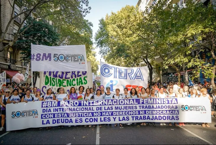 Masivas movilizaciones por el 8M en todo el&nbsp;país
